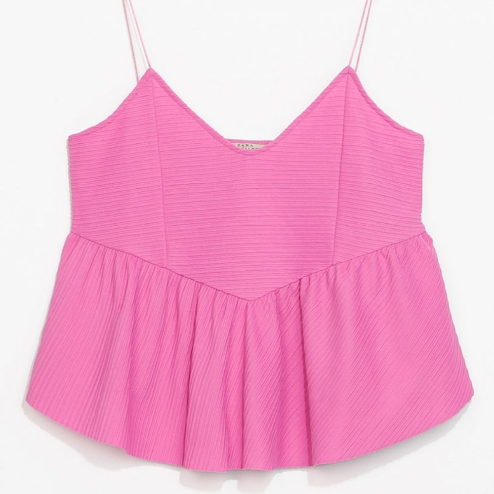 Zara pink strappy top Size S